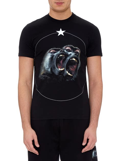 grey givenchy monkey t-shirt|givenchy t shirts black and white.